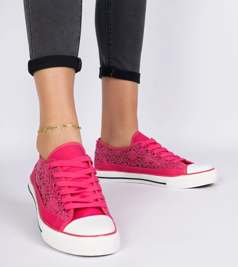 Gemre Pink Women's Lace-Up Sneakers Saha