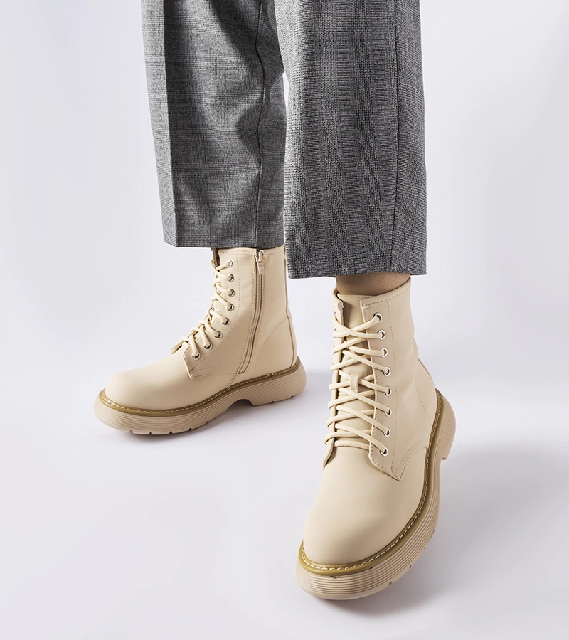 Gemre Beige Classic Boots Benvenuto
