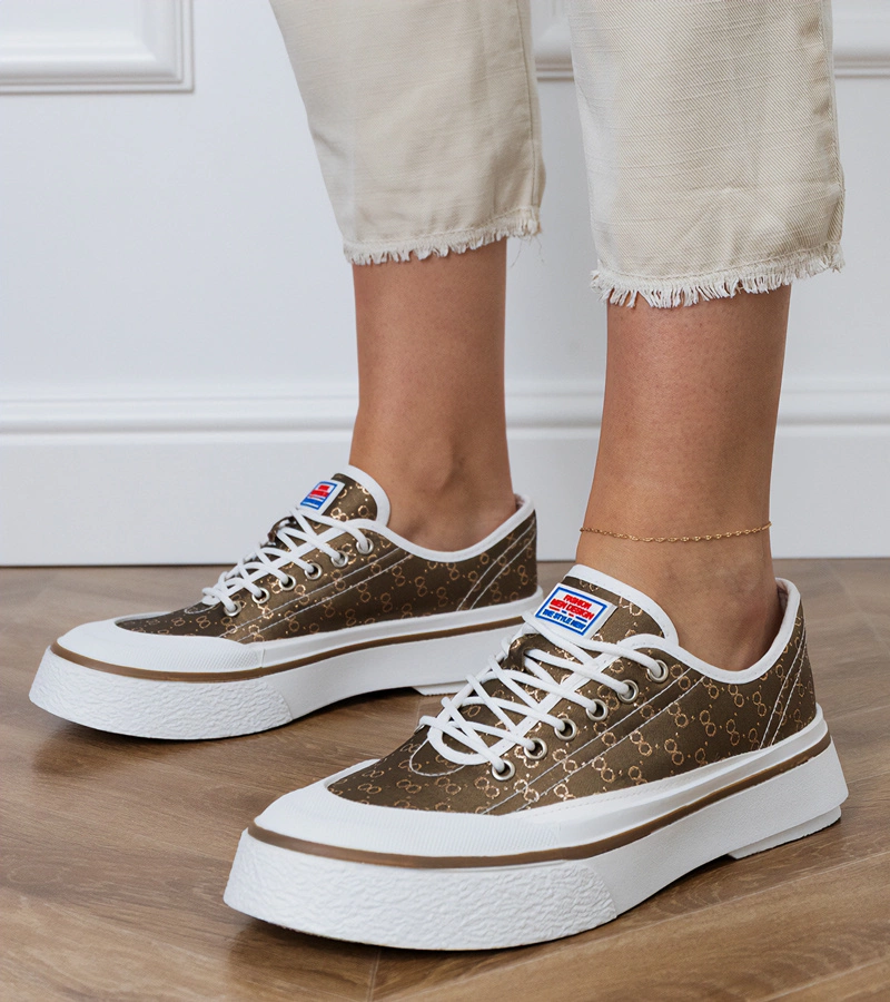 Gemre Adidași maro de damă cu platformă Greta