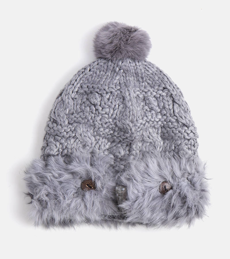 Gemre Grey hat with fur Danna