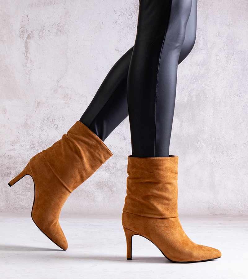 Gemre Brune botine cu toc Bileis