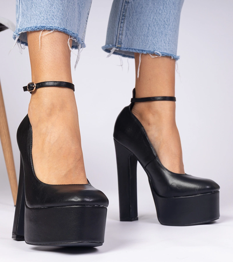 Gemre Pantofi negri cu toc înalt Felida