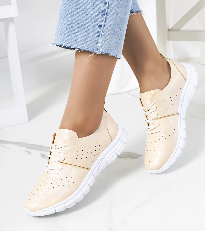 Gemre Golden holographic sports shoes Enid