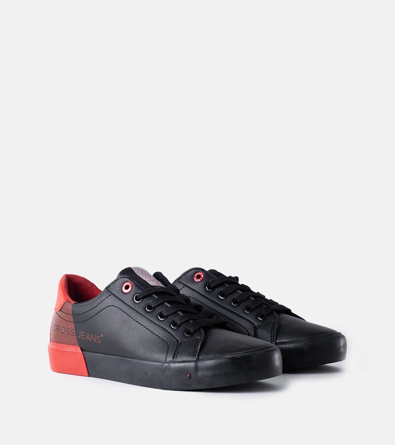 Teniși masculini negru-roșii CROSS JEANS