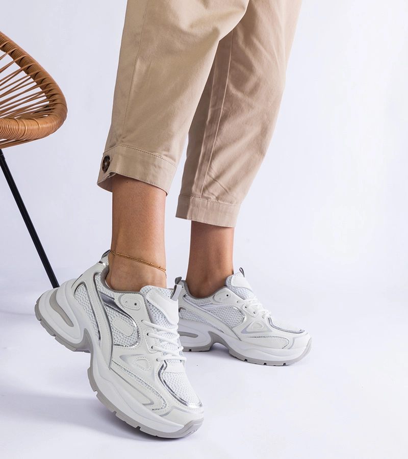 Gemre Adidași albi cu talpă masivă Adoma