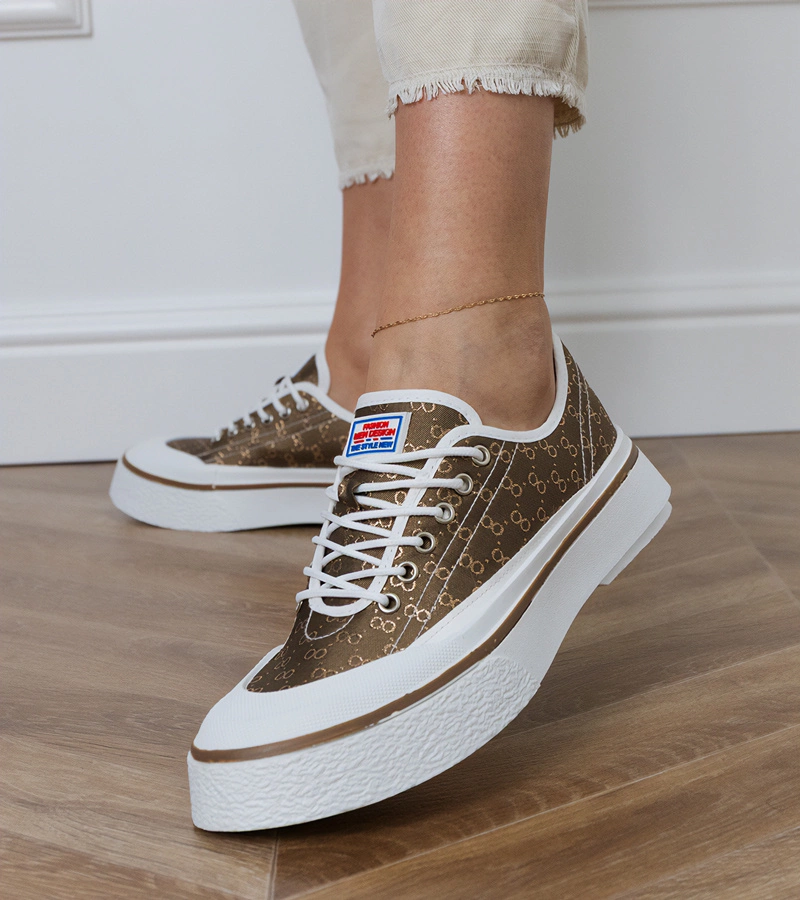 Gemre Adidași maro de damă cu platformă Greta