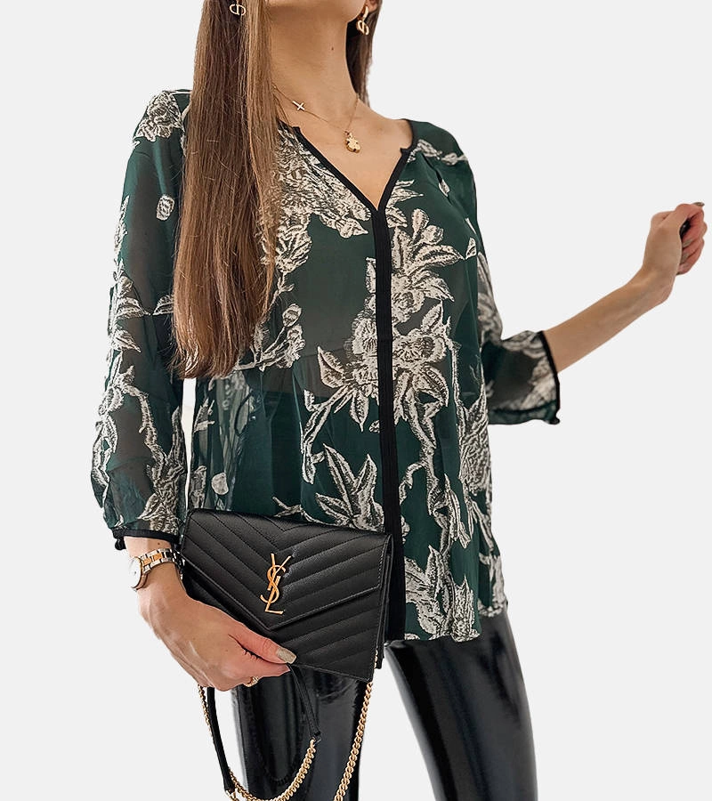 Gemre Cămașă Salois cu model verde