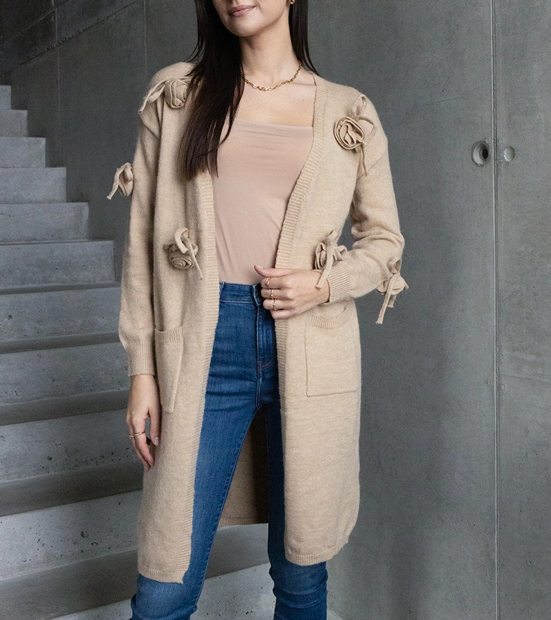 Gemre Cardigan bej lung Lira