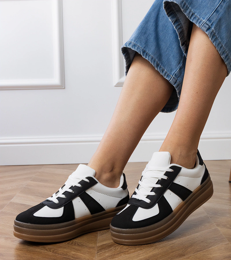 marka niezdefiniowana Adidași negri de damă pe platformă Serila