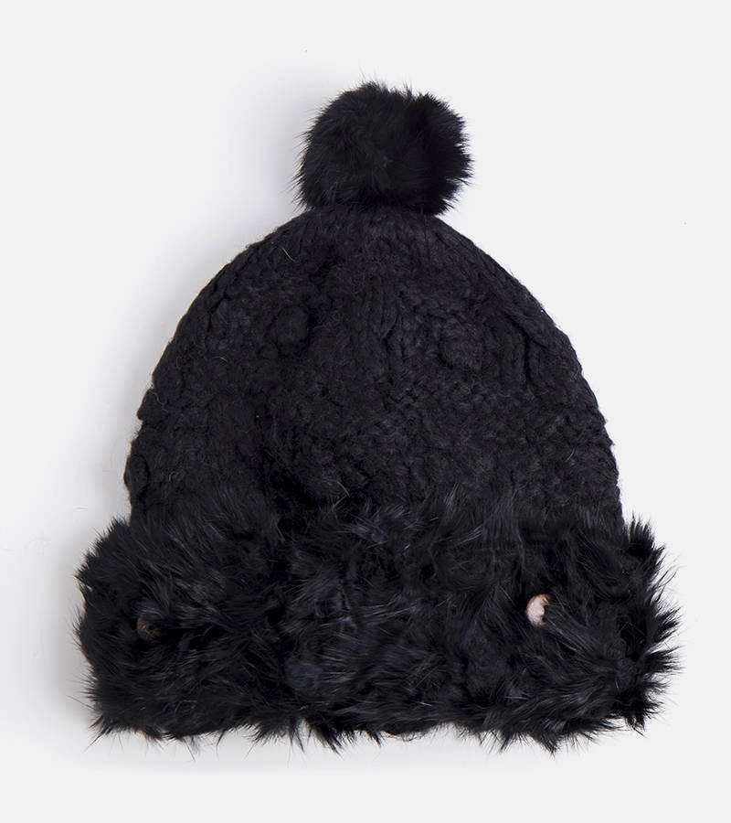 Gemre Black hat with fur Danna