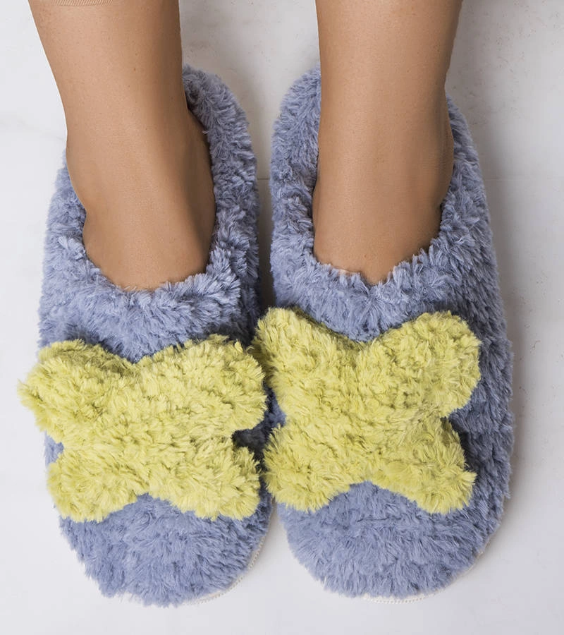 Gemre Papuci de casă Blue soft Butterfly