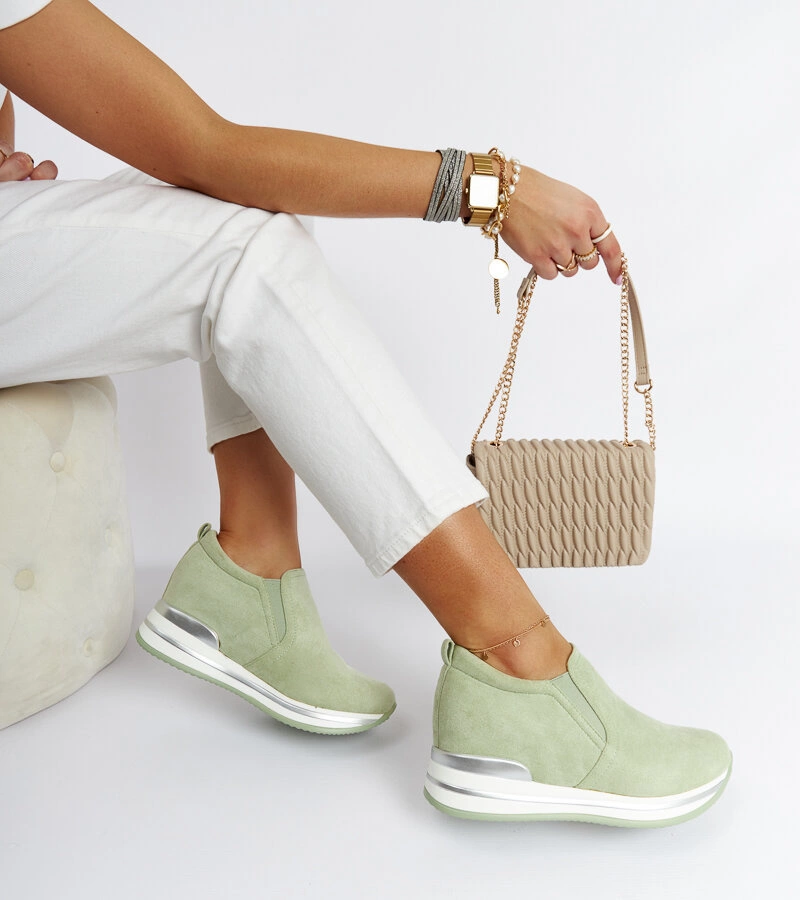 Gemre Sneakers verzi cu platformă Alquippa