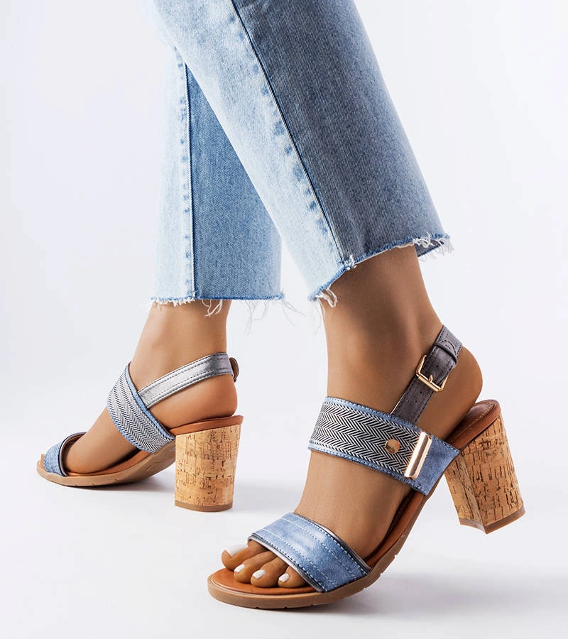 Gemre Sandale stiletto Cityview albastru marin
