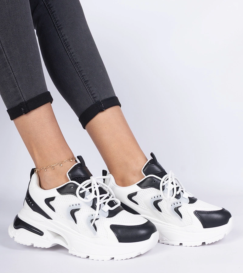 Gemre Adidași sport alb-negru pentru femei Lamula