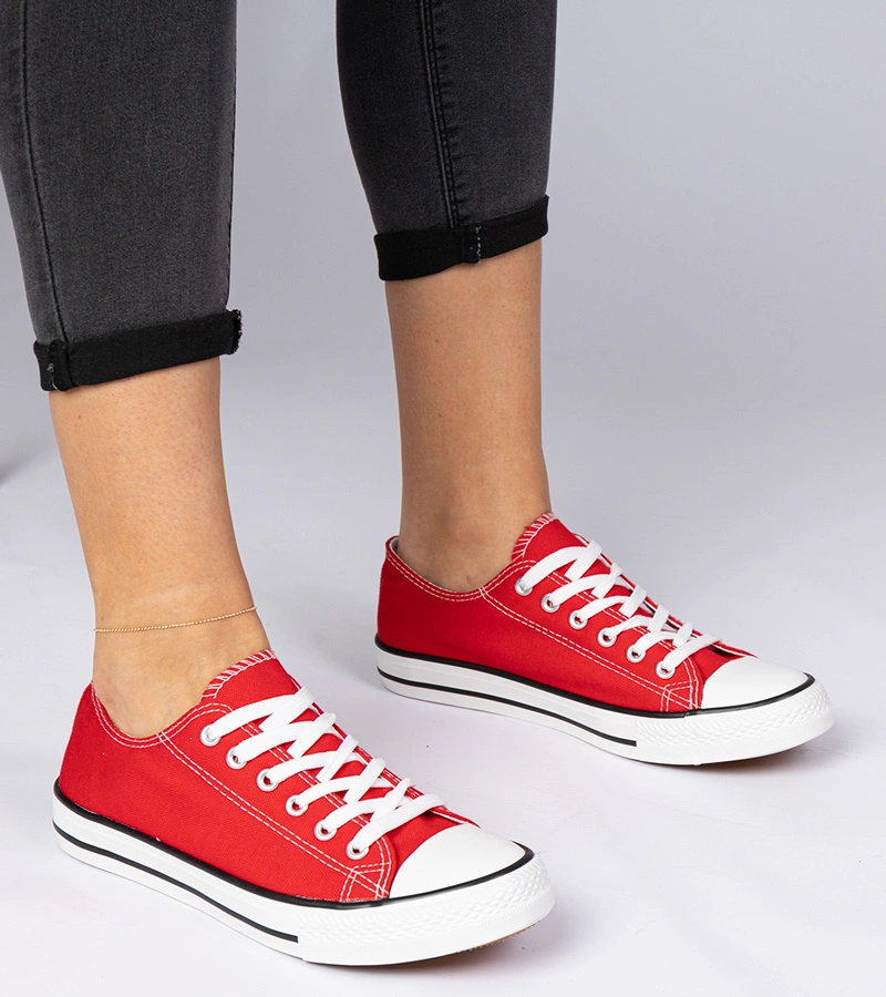 Gemre Pantofi sport clasici roșii pentru femei Menfis