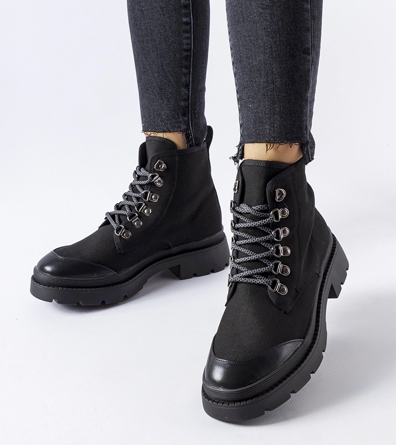 Gemre Alicudi negru tesatura trappers negru