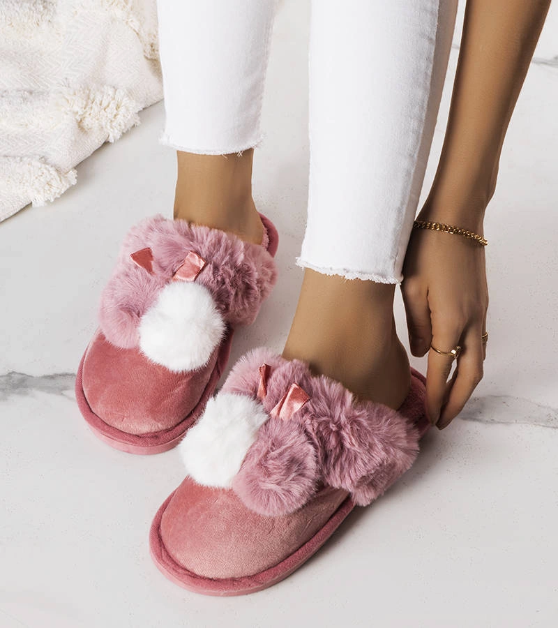 Gemre Papuci de casă Pink Bonnet