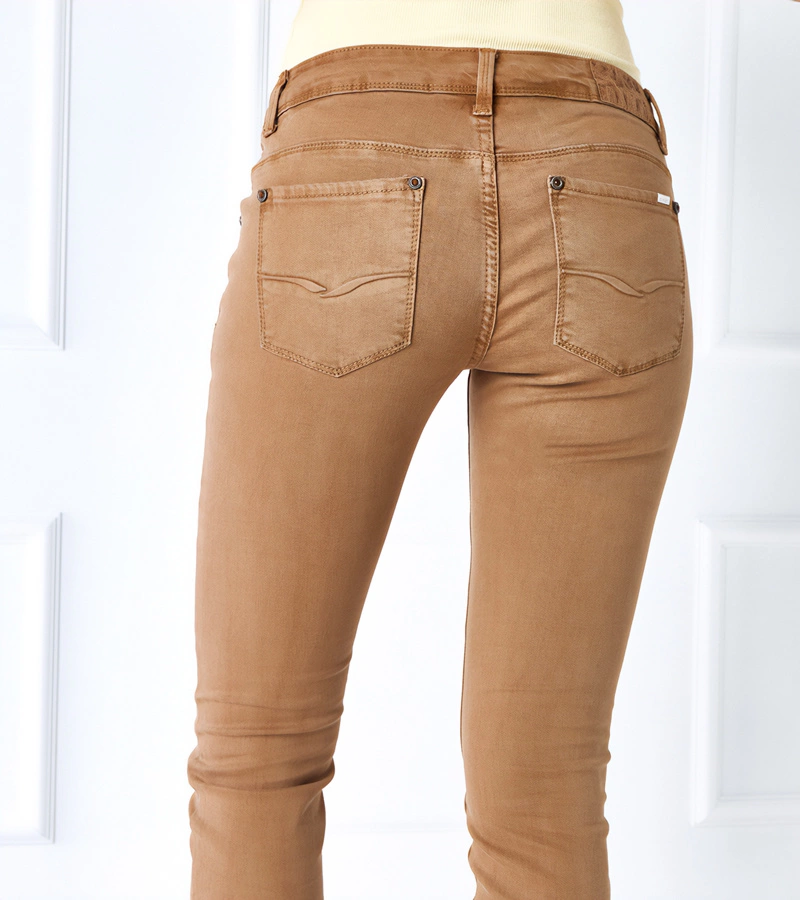 Gemre Pantaloni bej închis cu curea Cadorago