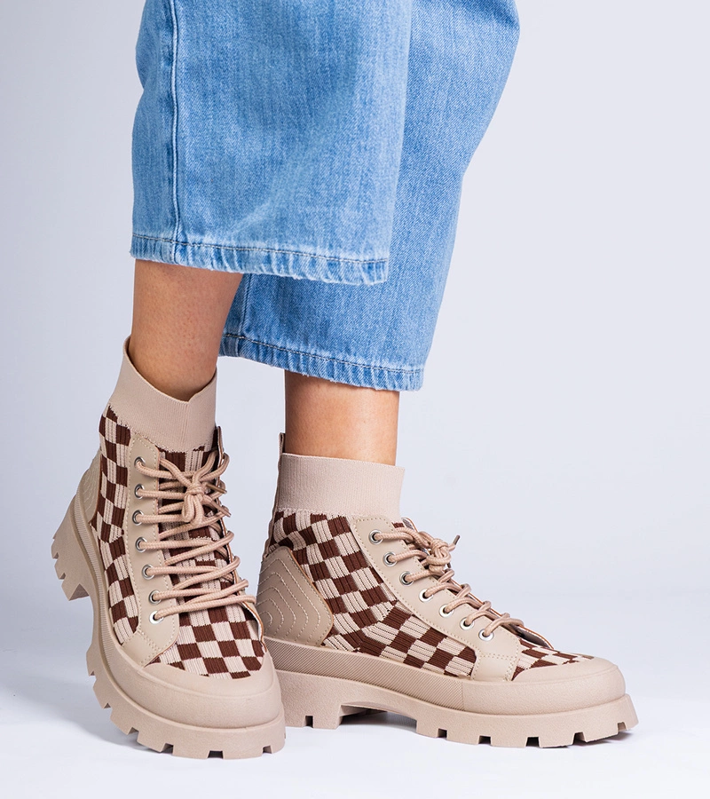 Gemre Botine sport maro cu platformă Sarida