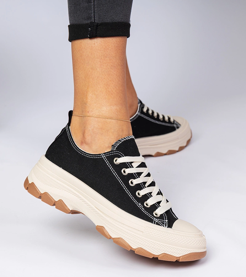 Gemre Adidași negri cu talpă groasă Salsana