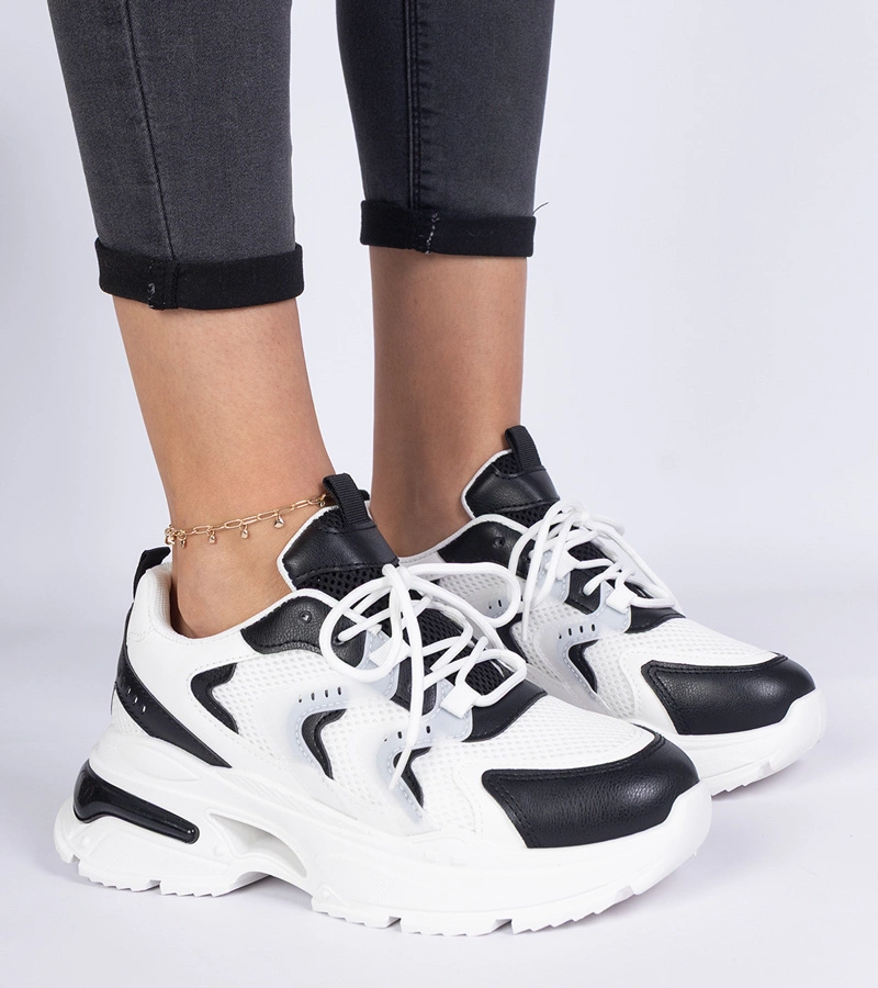 Gemre Adidași sport alb-negru pentru femei Lamula