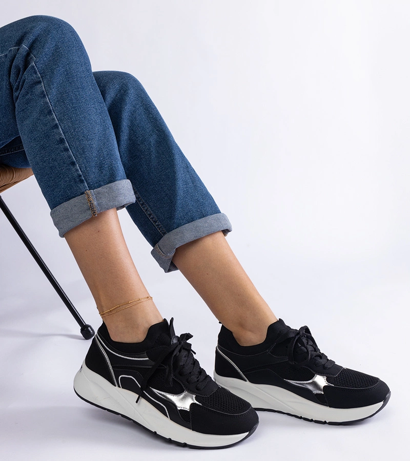 Gemre Adidași sport negri de damă Elsira