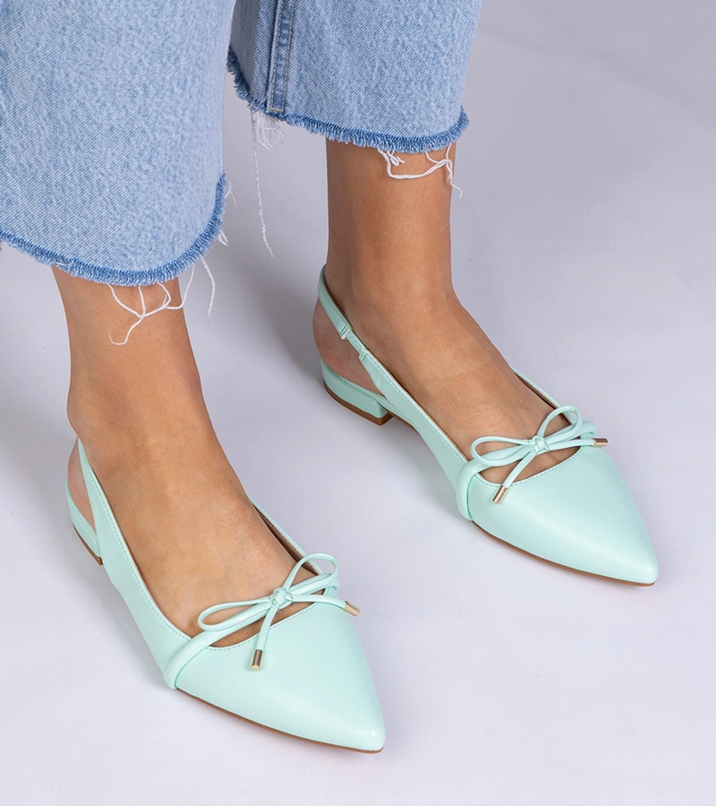 Gemre Balerini verzi mentă cu fundiță Jerry