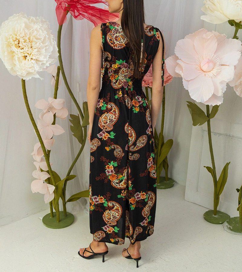 Gemre Rochie maxi cu model negru de Bagnaturo