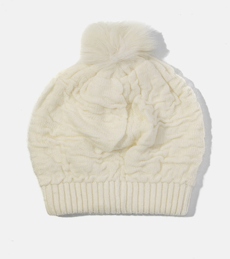 Gemre Women's Ecru Hat with Pom Pom Isis