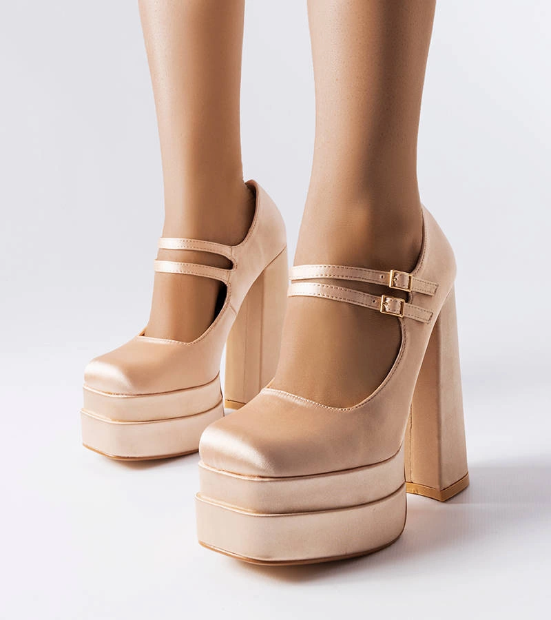 Gemre Pantofi cu toc înalt bej Gabriel