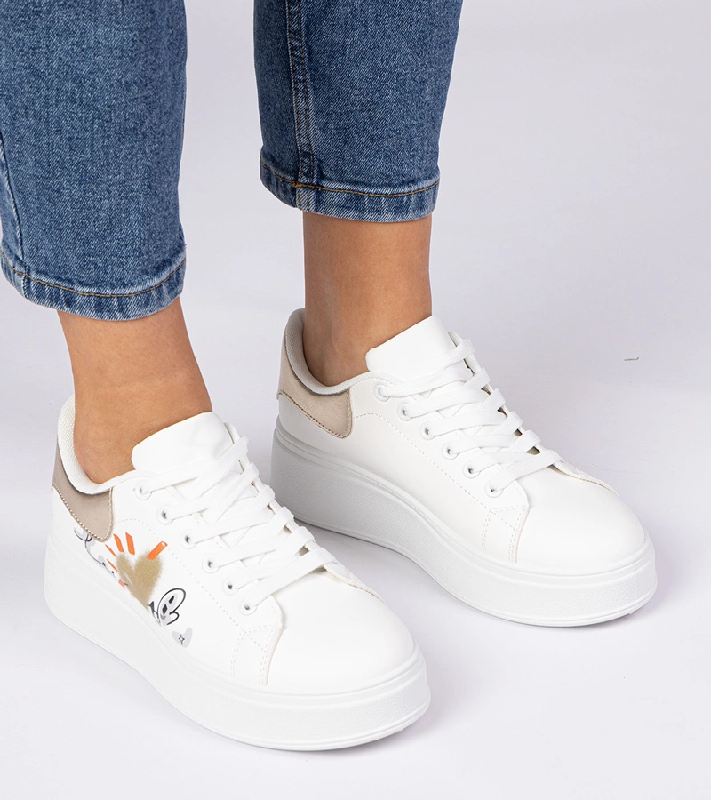 Gemre Adidași sport albi-aurii pentru femei Zelinda