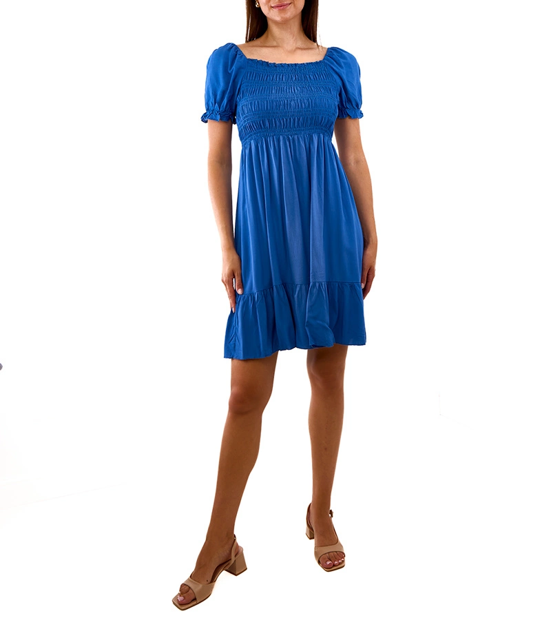 Gemre Rochie mini albastră cu pliuri Lorinka