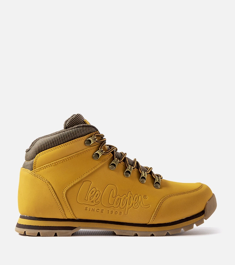 Lee Cooper - producent Pantofi de piele galbeni Lee Cooper