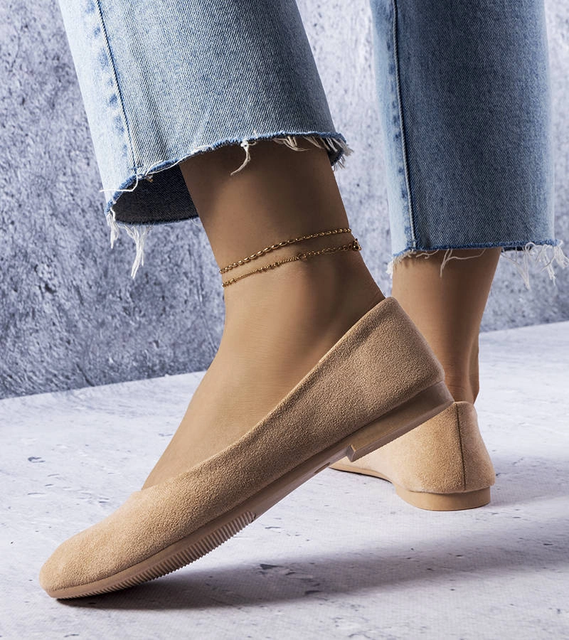 Gemre Beige ballerinas with leather insole Lespérance
