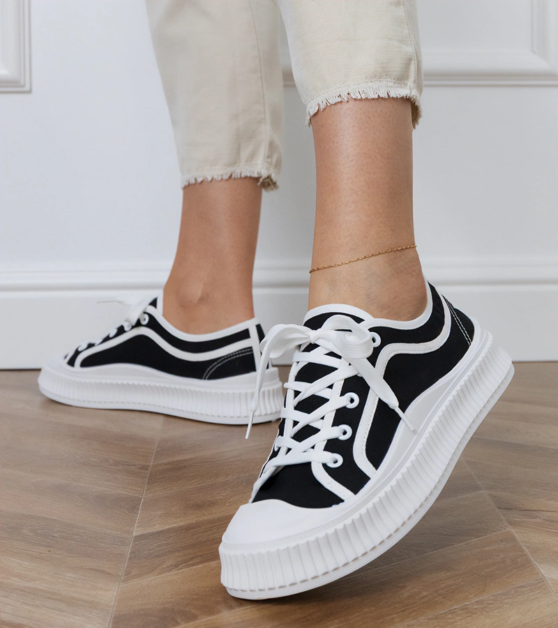 Gemre Adidași negri de damă cu platformă Salis