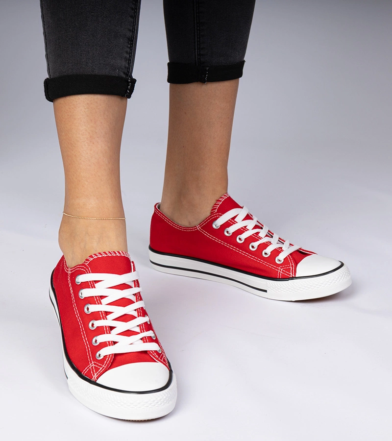 Gemre Pantofi sport clasici roșii pentru femei Menfis