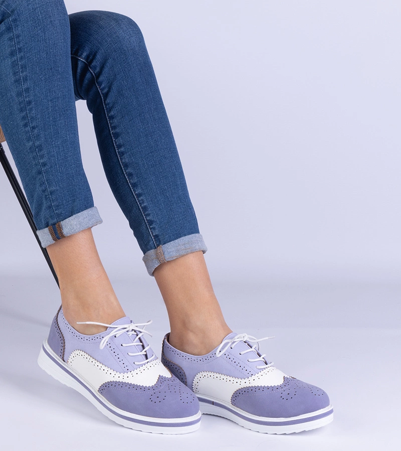 Gemre Pantofi oxford clasici violet Toddi
