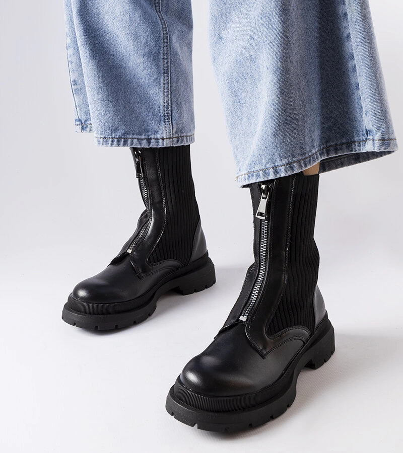 Gemre Black sock boots Napolitani