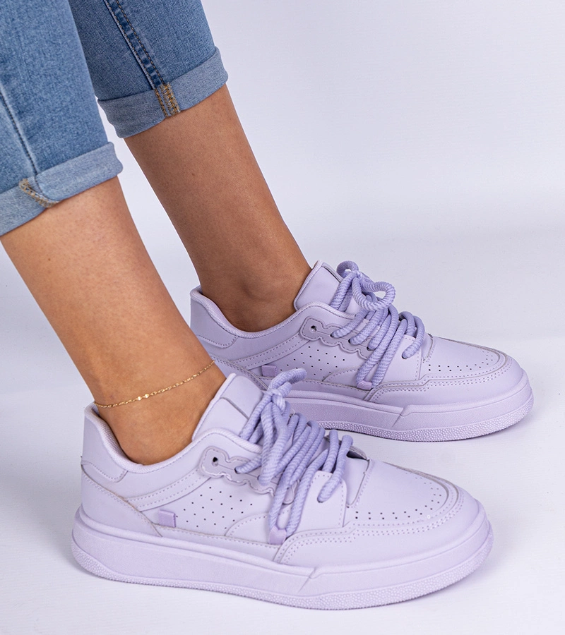 Gemre Adidași sportivi de damă mov din piele ecologică Asphodel