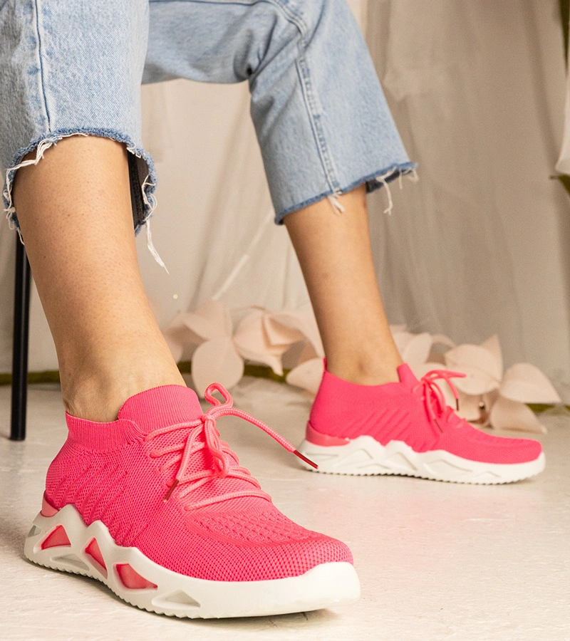 Gemre Adidași roz cu șosetă pentru femei Miyana