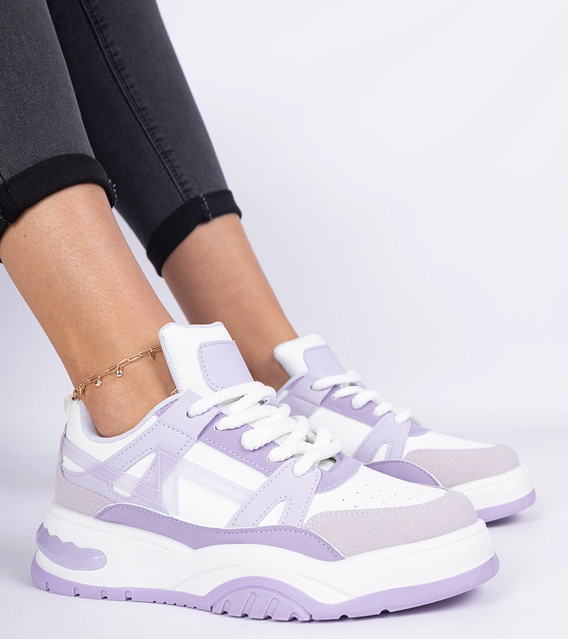 Gemre Adidași violet cu șireturi groase Luciana