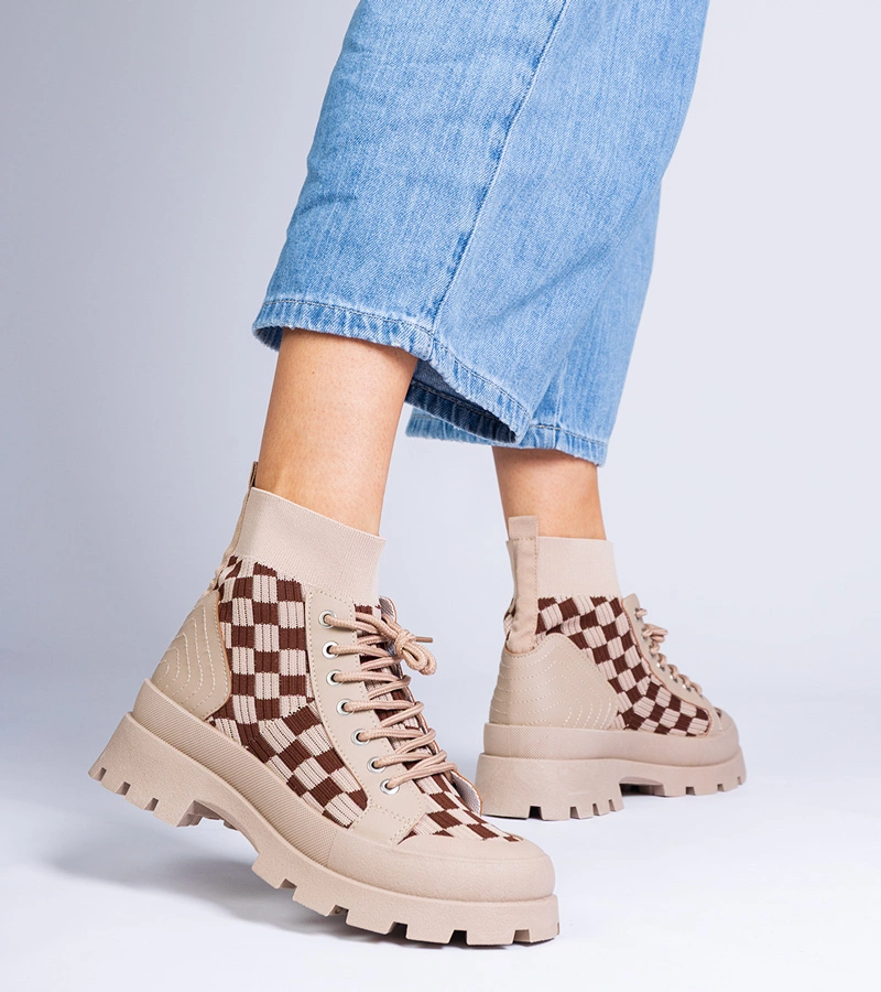 Gemre Botine sport maro cu platformă Sarida