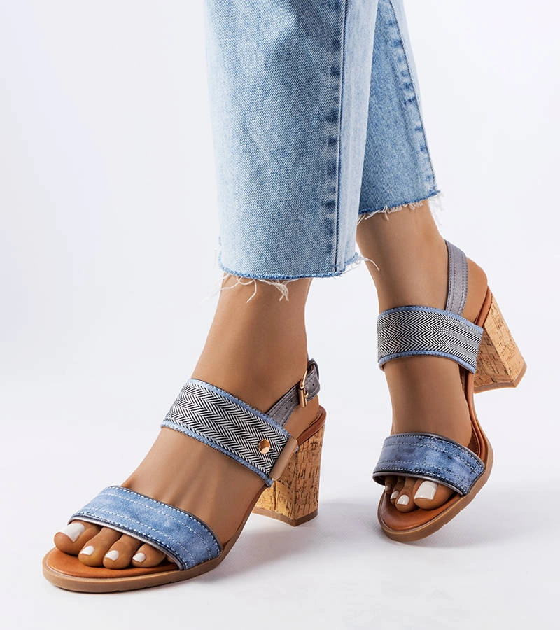 Gemre Sandale stiletto Cityview albastru marin