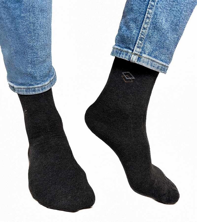 Gemre Dark gray men's warm socks Narus