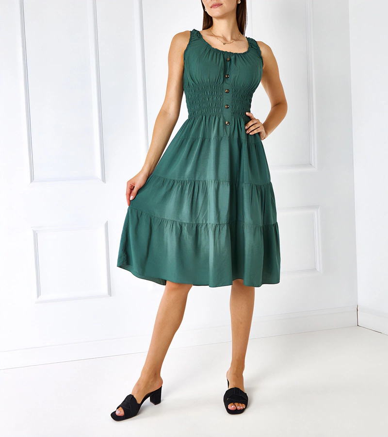 Gemre Rochie verde cu bretele Masaew