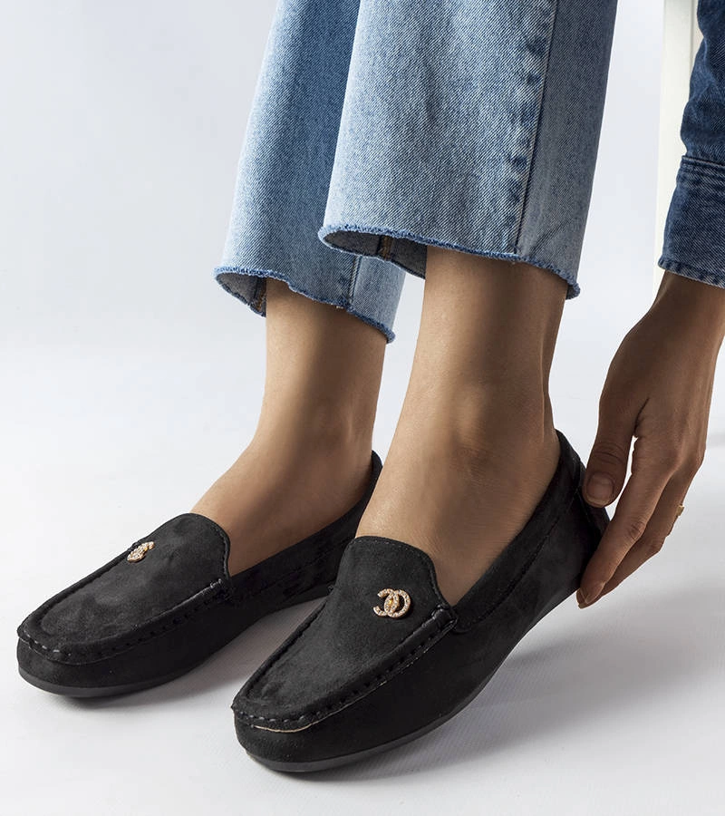 Gemre Black women's moccasins Clardoux