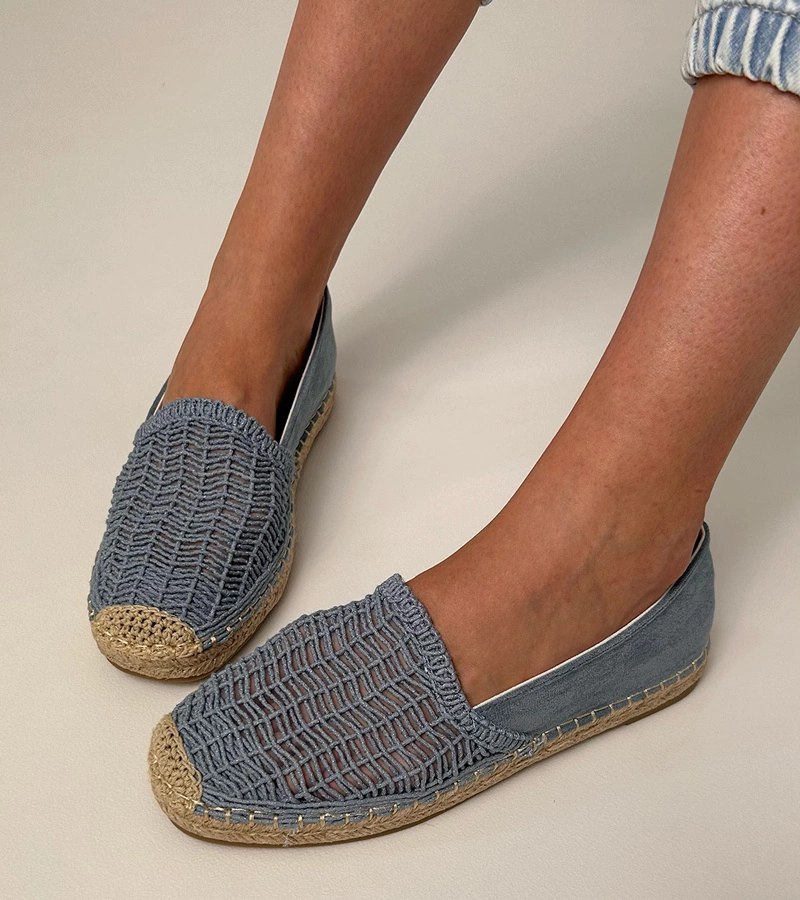 marka niezdefiniowana Espadrile albastre decupate pe platformă Plevis