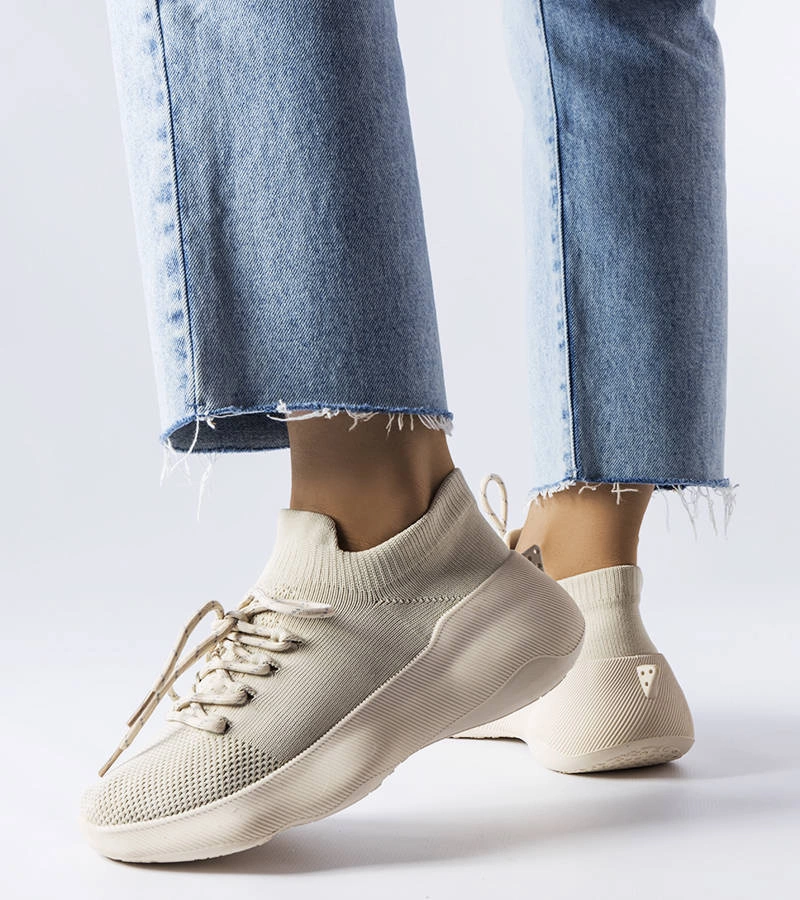 Gemre Pantofi sport Lavallée din material textil bej