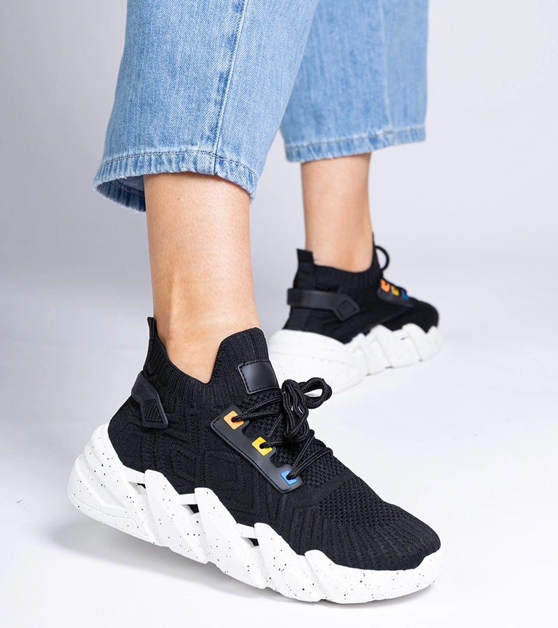 Gemre Adidași sport negri cu talpă masivă Sally