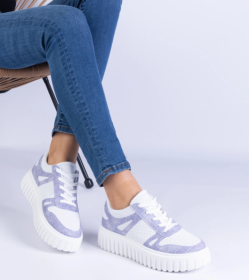 Gemre Adidași mov perforați pe talpă masivă Lusinda